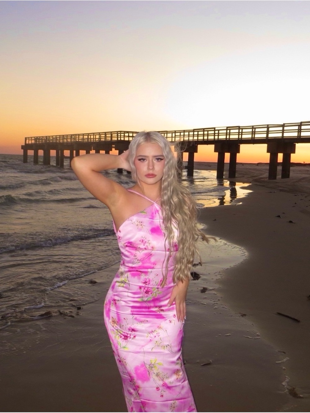 Peppermayo Pink Floral Maxi Dress